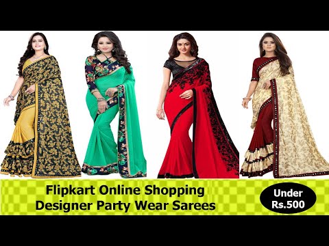 flipkart online shopping party wear saree