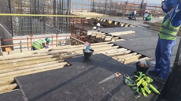Slab shuttering work using Doka formwork system.