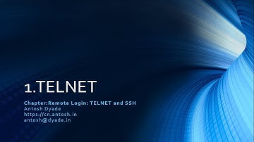 Introduction to TELNET | Remote Login : TELNET and SSH | TELNET
