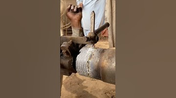 How made threads without lathe machine #short #handmade #tools #lathework