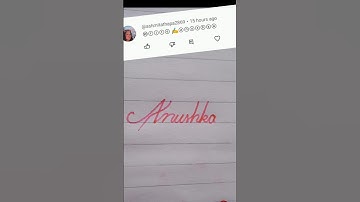 Beautiful Anushka name write in cursive writing #cursive#writing#beautiful#name#shorts