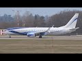 N737M Boeing 737-800BBJ takeoff at Geneva/GVA/LSGG