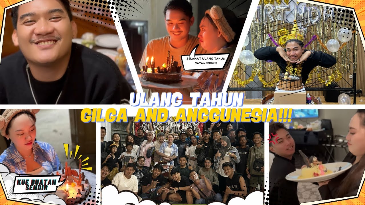 ANGGUN ULTAH DAN SIBUK BUATIN KUE GILGA