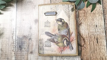 How To Make a Junk Journal Folio Using A File Folder tutorial - Part 1