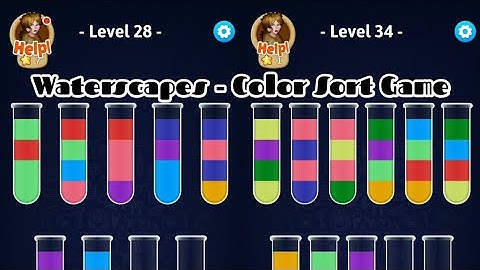 Waterscapes - Color Sort Game | Level 28 - Level 34 | Main Games