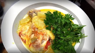 Куриные голени запеченные с кабачками в сметане / Идеальная курочка!