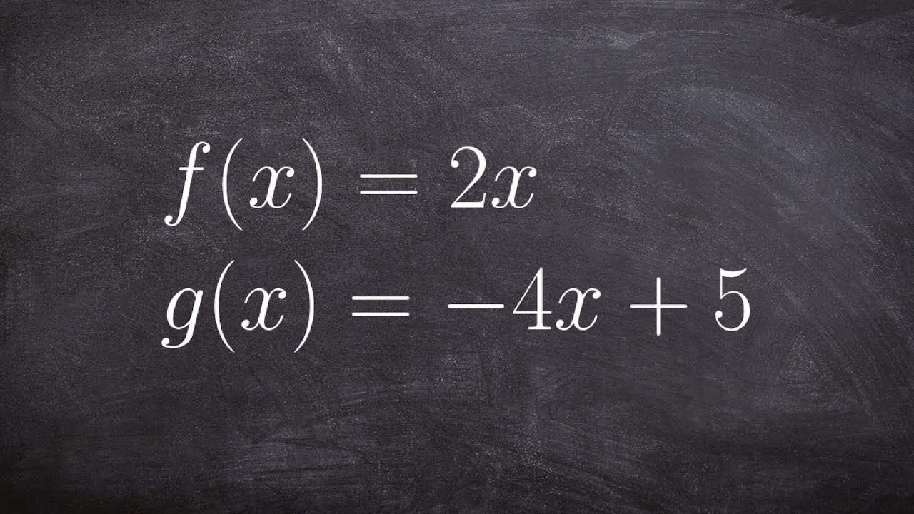 Composition Of Two Functions Youtube