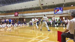 20171001 -29th野口会大会 組手成年男子有段者決勝 砂川貴洋 vs 五十嵐銀雅