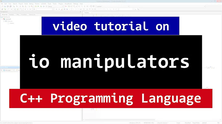 C++ iomanip class | using Manipulators with IO Streams | CPP Programming Video Tutorial
