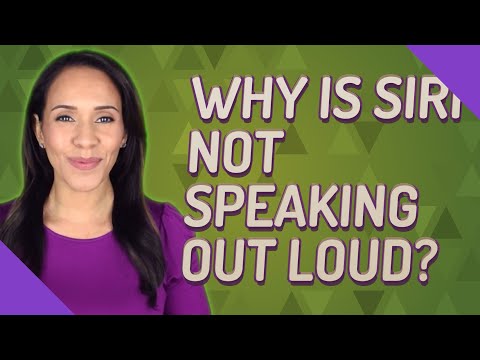 Video: Kāpēc Siri nerunā skaļi?