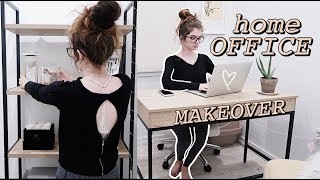 HOME OFFICE MAKEOVER: back to school prep! aesthetic!!