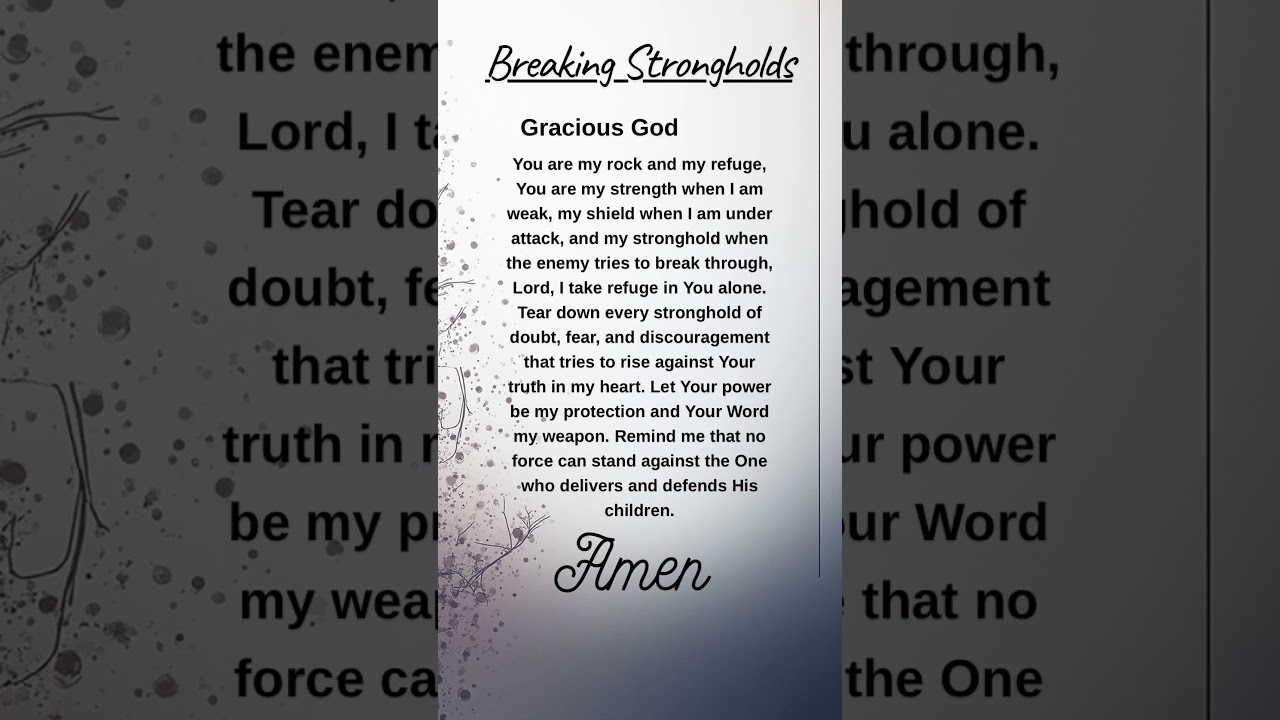 Tear Down Every Stronghold | A Powerful Prayer of Protection