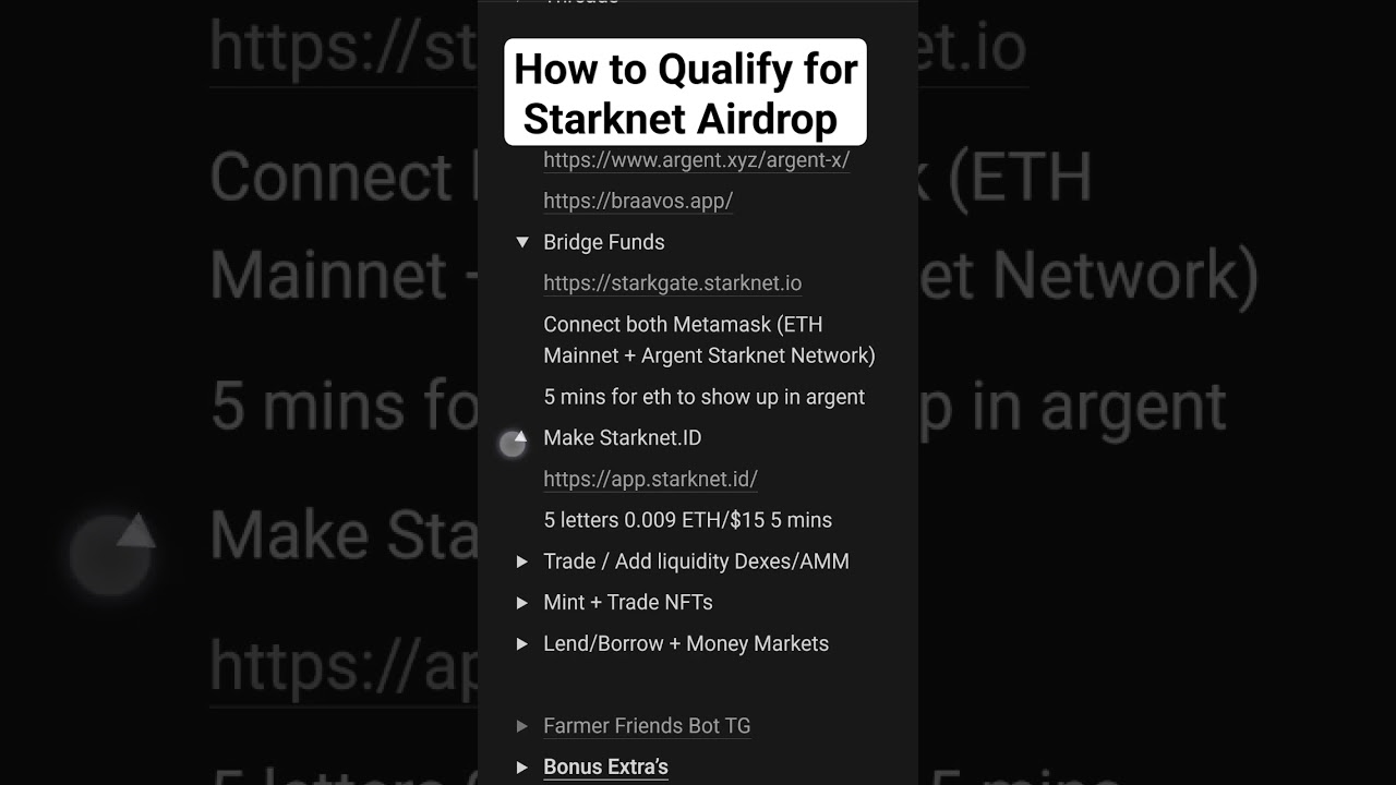 How To Qualify For Starknet Airdrop