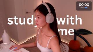 Study With Me LIVE 📚 50/10 Pomodoro (Cozy Fireplace & Cat) 🐱 간호학생 스터디윗미 [EN/KR]