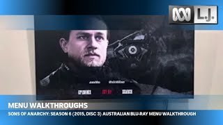 Sons of Anarchy: Season 6 (2015, Disc 3) Australian Blu-Ray Menu Walkthrough
