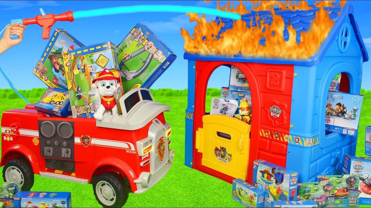 for children's sake of va Paw Patrol Unboxing: Fire Truck, Mighty Pups Chase, Ryder & Fireman Marshall Toys for Kids