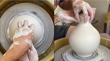 509. Techniques on Throwing Thin-necked/Closed form Bottle with Hsin-Chuen Lin 林新春 細頸瓶各種手法示範