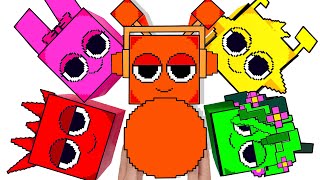Paper Diy New Minecraft Sprunki Incredibox Blind Box Unboxing Blind Bag Asmr Sprunki Cubes Diy