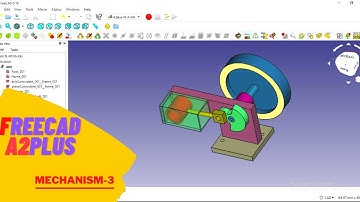 FreeCAD A2plus Assembly AND Mechanism | square engine