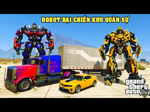 GTA 5 Optimus Tấn Công Khu Quân Đội Giải Cứu Bumblebee Hành Trình Trở Về Hành Tinh Cybertron