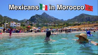 المكسيكيين فرحانين في المغرب 🇲🇦 شاطئ بليونش - I took Vanessa's family to Belyounech  #morocco