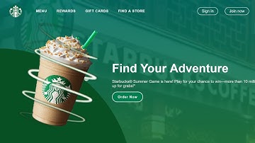How To Make Animated Starbucks Website Using HTML & CSS | Starbucks Landing Page