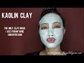 2 INGREDIENTS mask routine (less than RM5!!!) for Acne, Sensitive skin ! - KAOLIN CLAY + WATER!