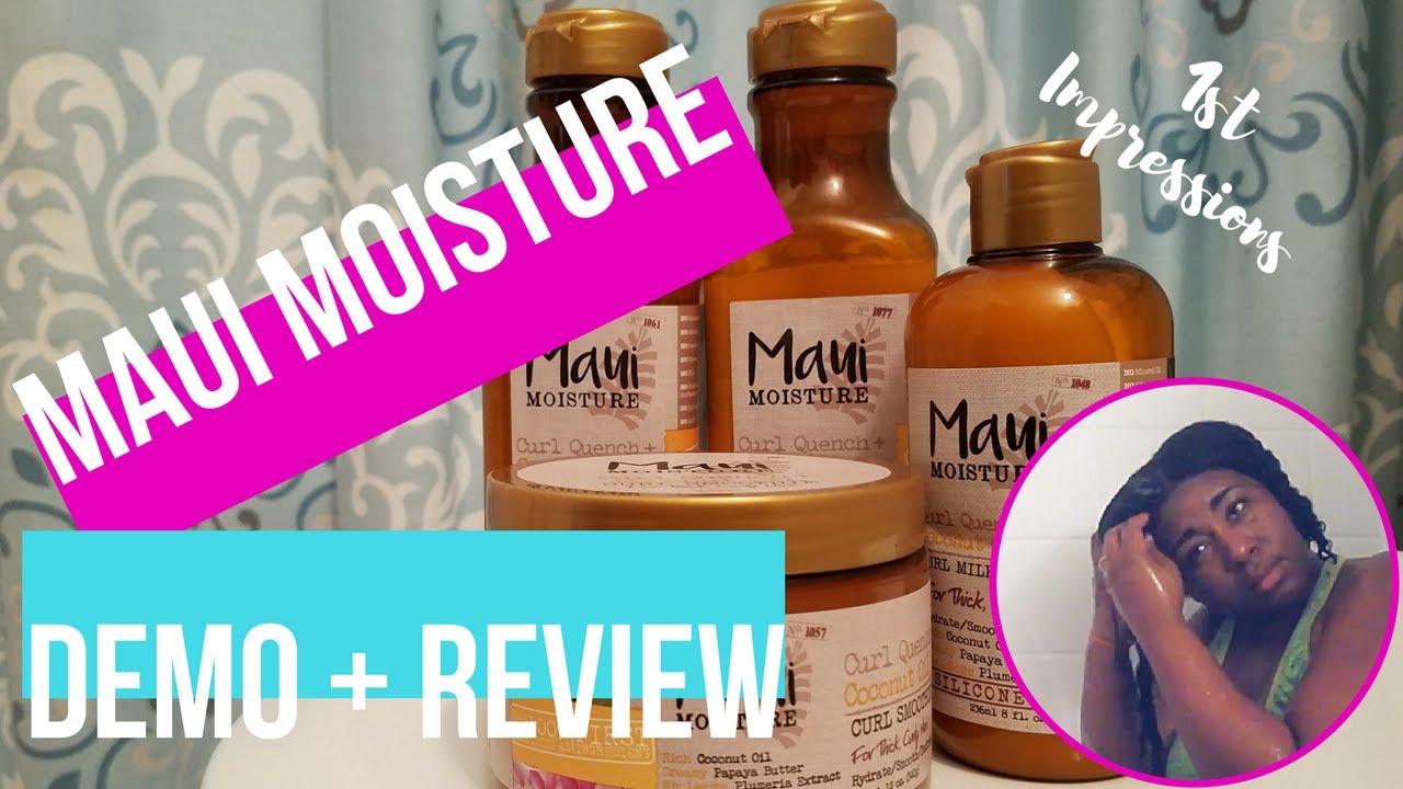 MAUI MOISTURE CURL QUENCH Review + Demo Type 4 hair YouTube