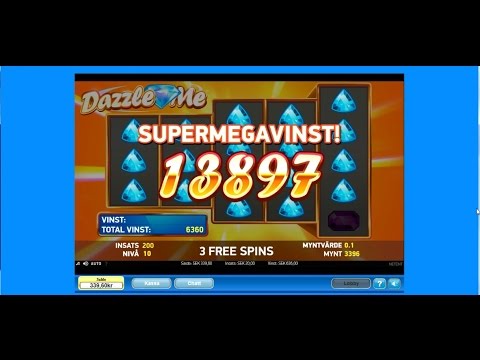 Super mega big win | Dazzle me big win | free spins| casino sverige