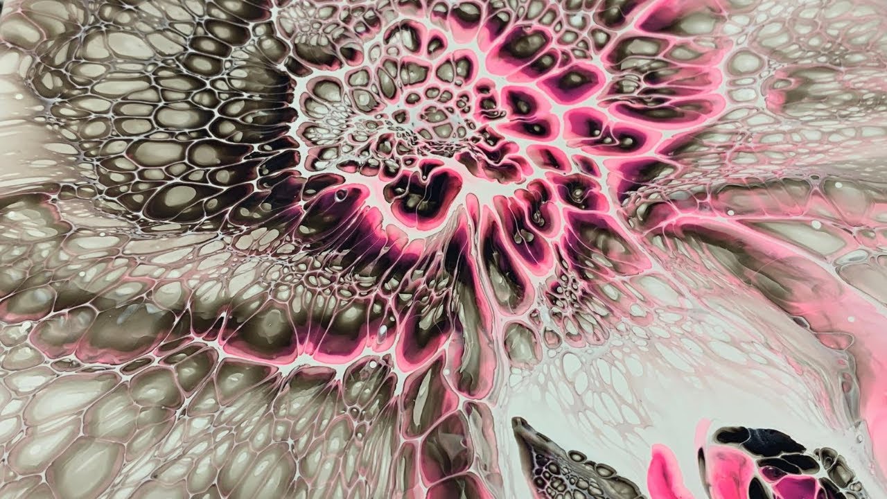 #17 Electric Spider - US Floetrol CA and a Hairdryer | Acrylic Pour Painting | Fluid Abstract Art