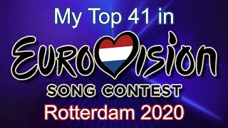 Eurovision 2020 - My Top 41