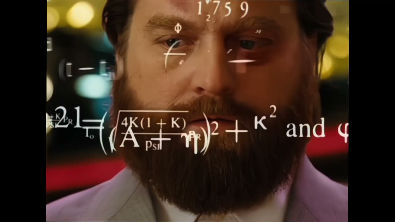 Guy doing the calculation and number revolving around him meme template