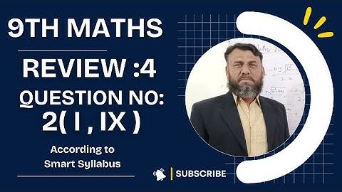 9th class Maths  Review Exercise 4 chapter 4 Question 2 ( i - ix) | class 9 maths Review Ex 4 
