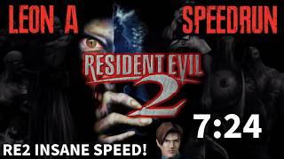 Resident Evil 2 (1998) Leon 7:24 INSANE SPEEDRUN screenshot 5