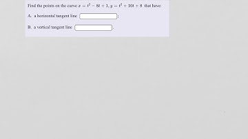MyOpenMath - Finding horizontal and vertical tangents of a parametric curve