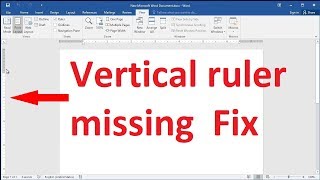 Vertical ruler missing in Word Fix: Restore Vertical ruler
