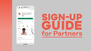 Premise App: Signing-up through the Partnerships Program screenshot 1