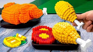 LEGO FRIED CHICKEN & French Fries  Lego In Real Life/ Lego Cooking Stop Motion & ASMR