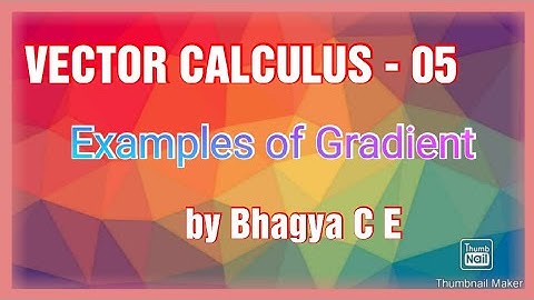 18MAT21- Vector calculus - 05 - Gradient of Scalar field.