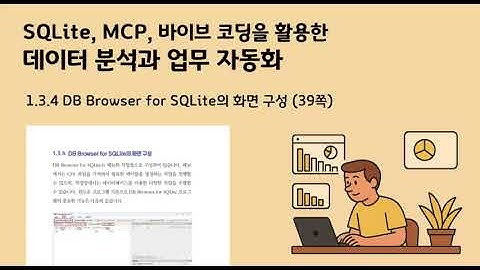 1.3.4 DB Browser for SQLite의 화면 구성 (39쪽) | 《SQLite, MCP, 바이브 코딩을 활용한 데이터 분석과 업무 자동화》 실습