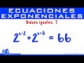 Ecuaciones Exponenciales con bases iguales | Ejemplo 7