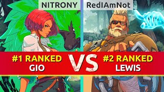 GGST ▰ NITRONY (#1 Ranked Giovanna) vs RedIAmNot (#2 Ranked Goldlewis). High Level Gameplay