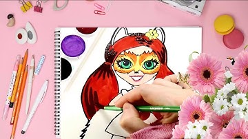 How to Draw Enchantimals Meet Felicity Fox Coloring Page for Girls