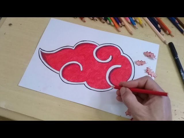 nuvem da akatsuki para colorir