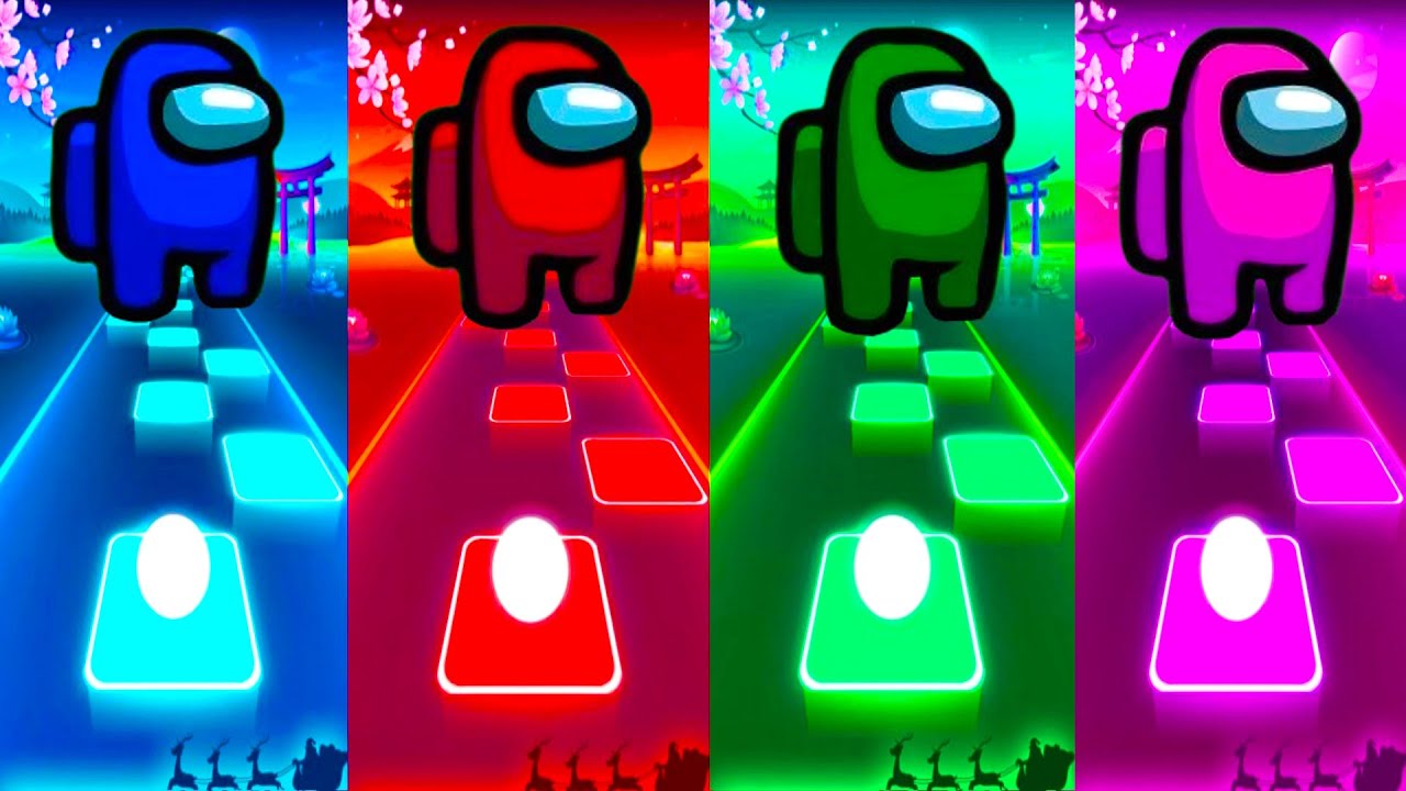 Blue Among Us VS Red Among Us VS Green Among Us VS Purple Among Us