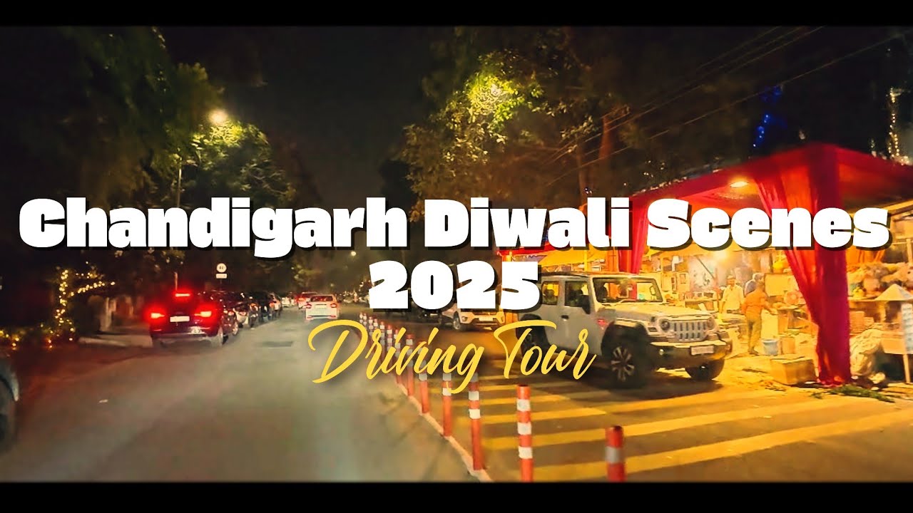 Chandigarh Diwali Scenes | Relaxing Night Drive | Driving Tour