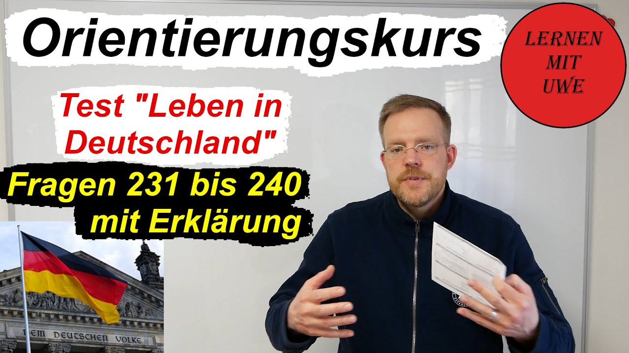 Leben In Deutschland Prüfung Termine Vhs Test „Leben in Deutschland“ Vorbereitungskurs – 024 – Fragen 231 bis