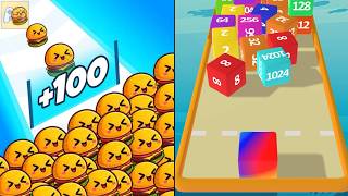 Food Run vs Merge Cube 2048 ✦ ASMR Gameplay Android iOS • 2048 Number Merge Race Games (3) screenshot 1