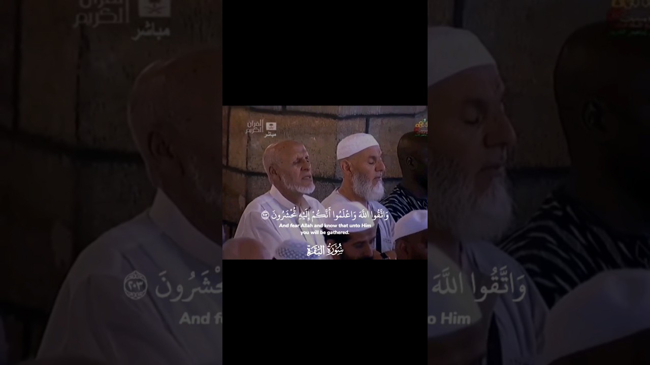 {وَاذْكُرُواْ اللّهَ فِي أَيَّامٍ مَّعْدُودَاتٍ..} تلاوة خاشعة من سورة البقرة للشيخ #سعود_الشريم