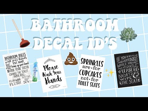 Bathroom Decal Id S For Bloxburg Youtube - roblox decal id's bathroom